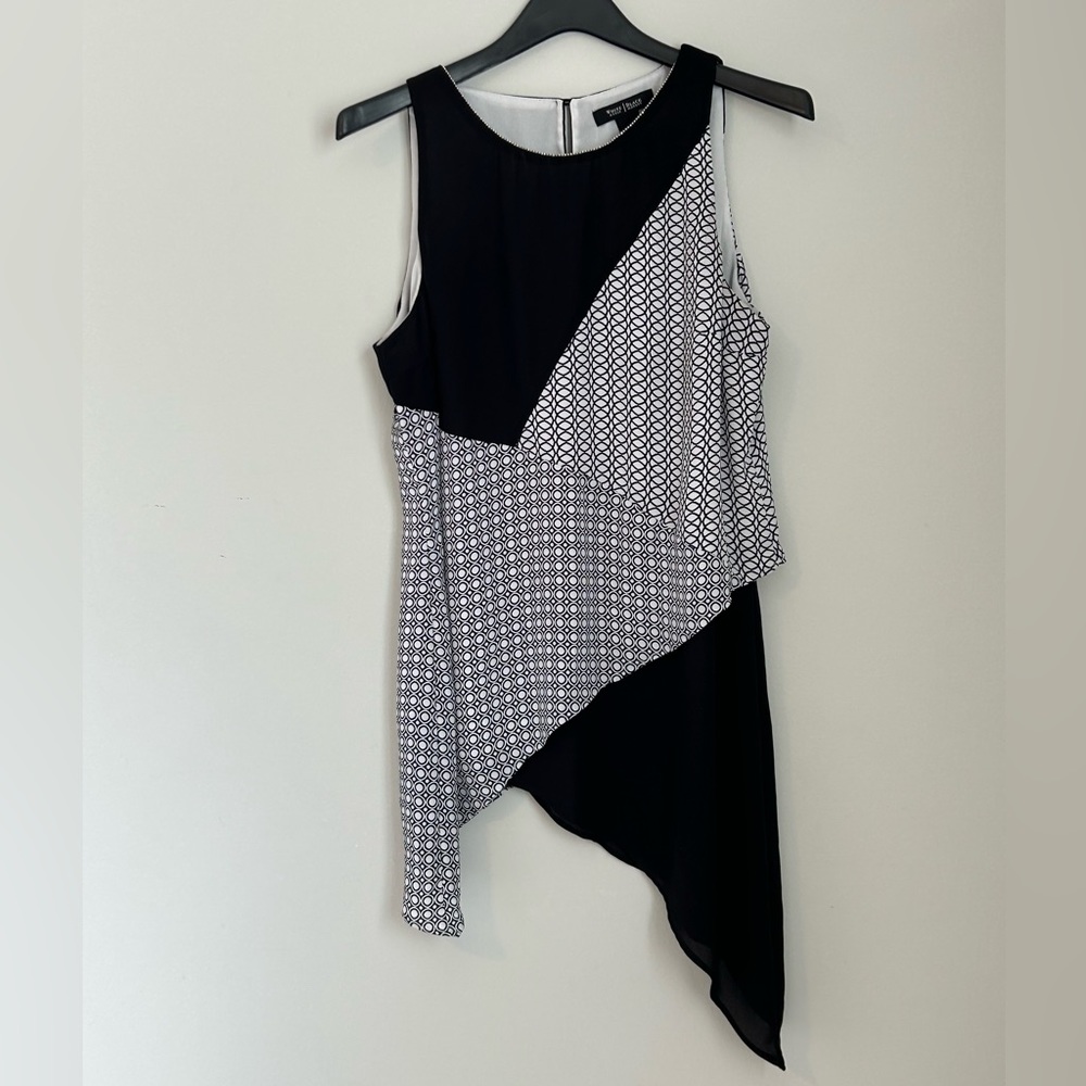 NWOT White House Black Market Asymmetrical Sleeveless Top – Size M